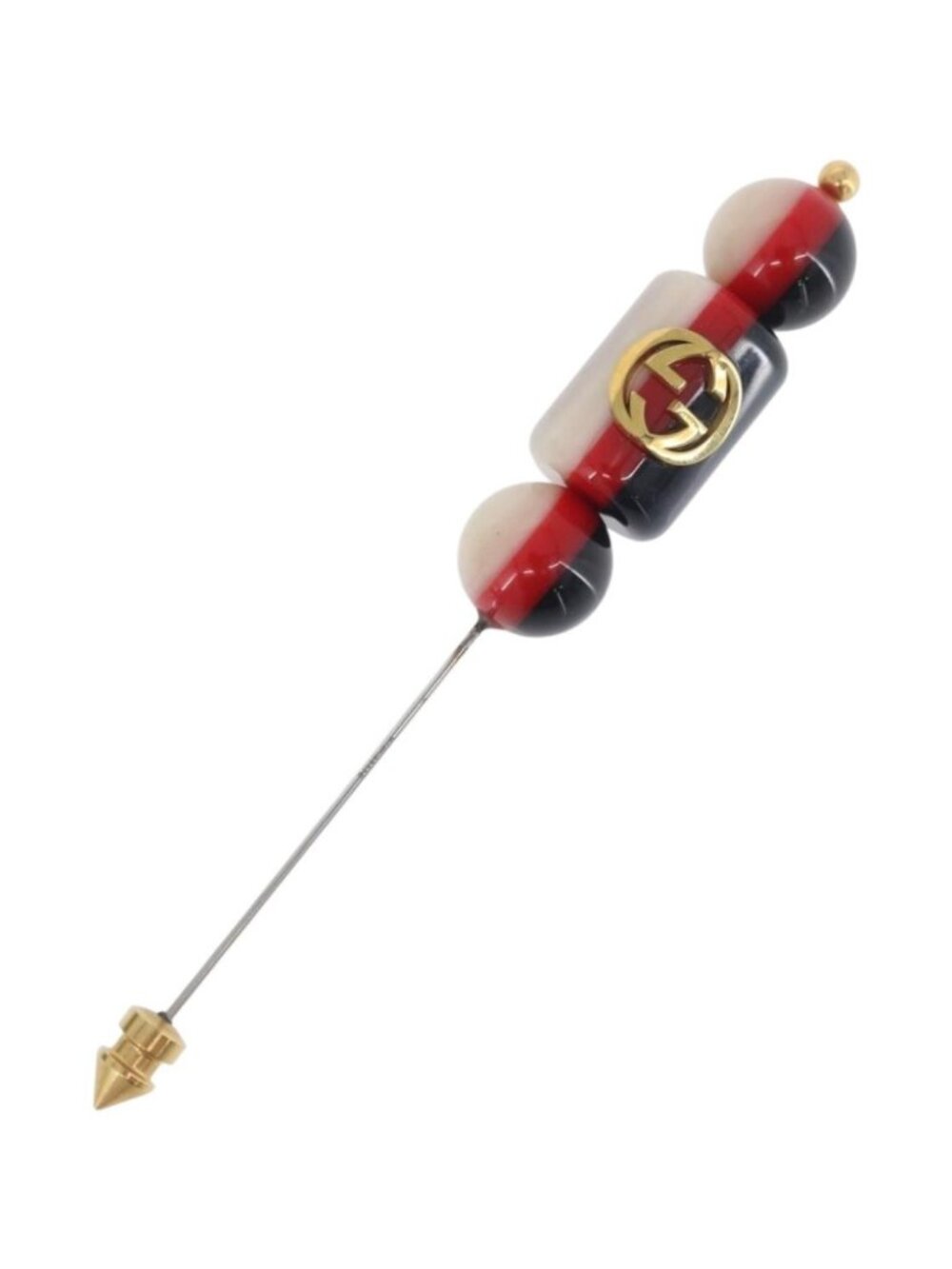 GUCCI Interlocking Sherry Pin Brooch metal Multicolor